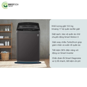 Máy giặt lồng đứng LG Inverter| T2350VSAB| 10.5Kg