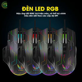 Chuột Gaming Zadez| GT-616M| Đen
